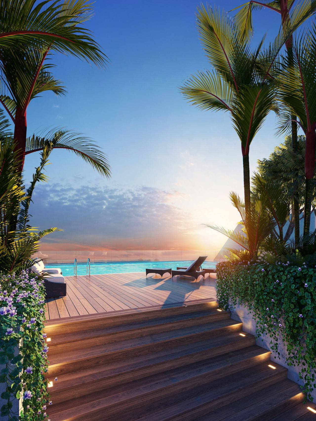 Sunset Villa with Courtyard